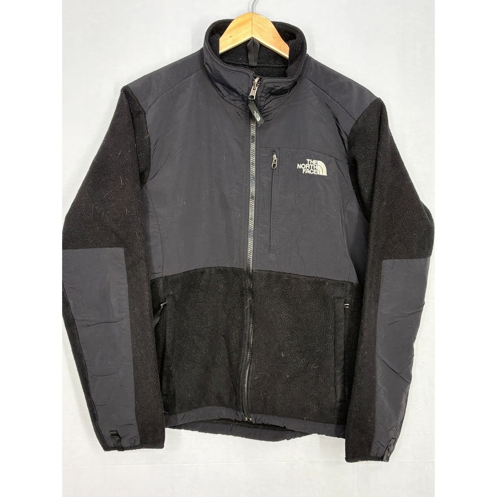 North Face Full Zip Denali Fleece Jacket Womens Black Long Sleeve Outdoor CLEAN